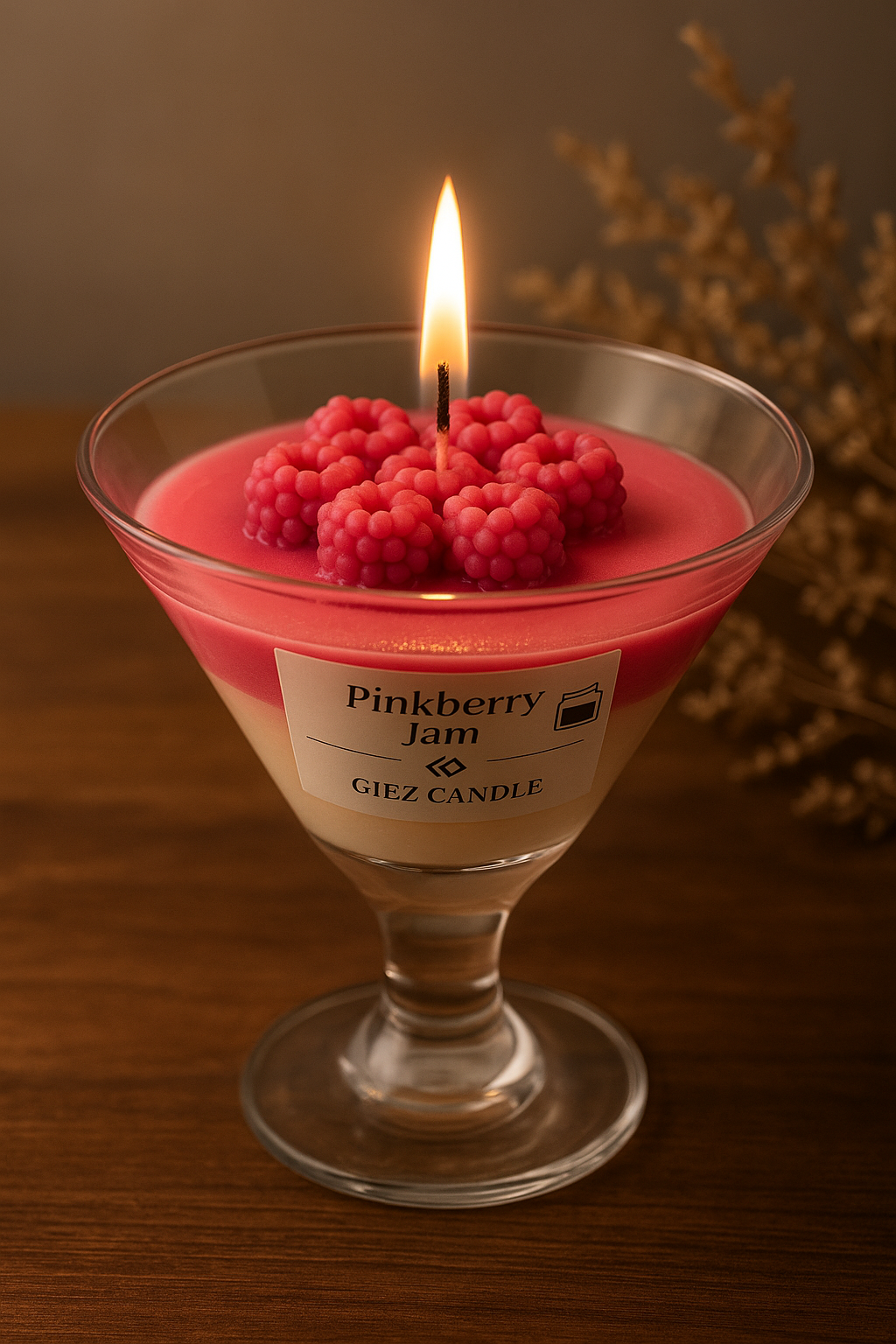 Pinkberry Jam — kırmızı meyveli mum