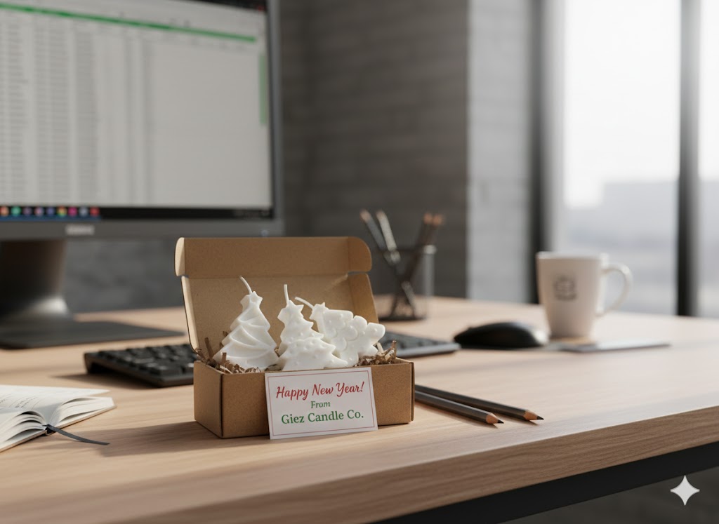 Yılbaşı Hediye Kutusu mum